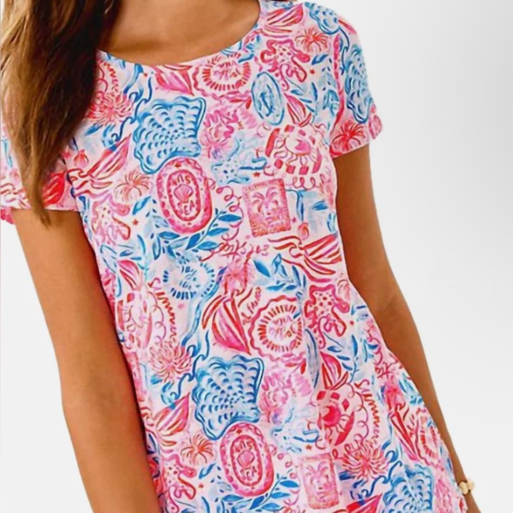 Lilly Pulitzer 
NWT Etta Scoop Neck Top In Resort White